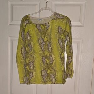 Old Navy Circa 2014 Python Print Knit Sweater
